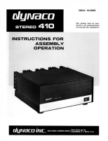 Dynaco Stereo-410 - Owners Manual